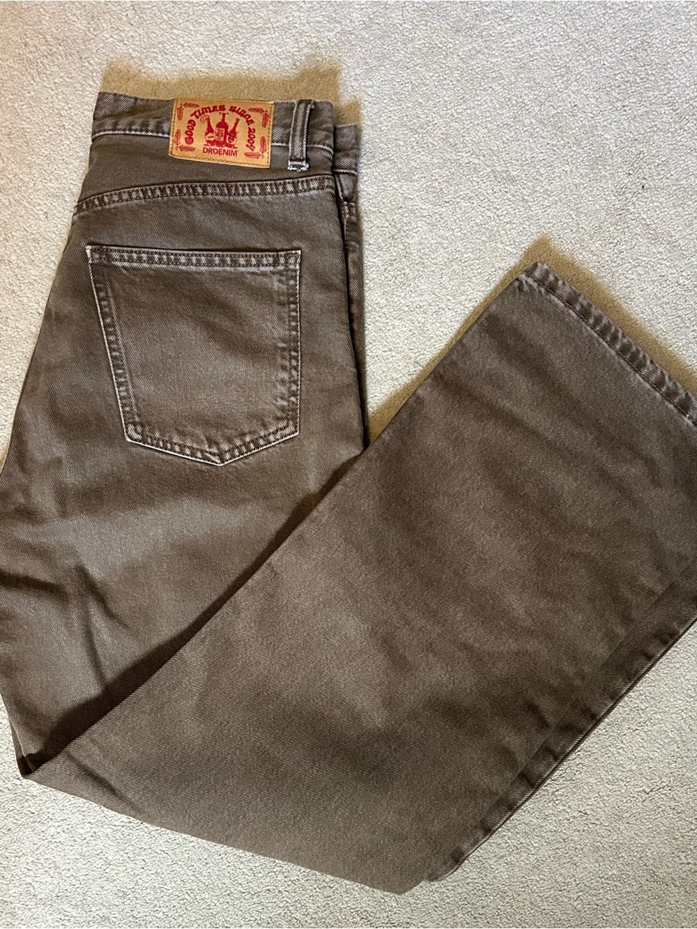 Dr. Denim Wide-Leg Jeans in Brown